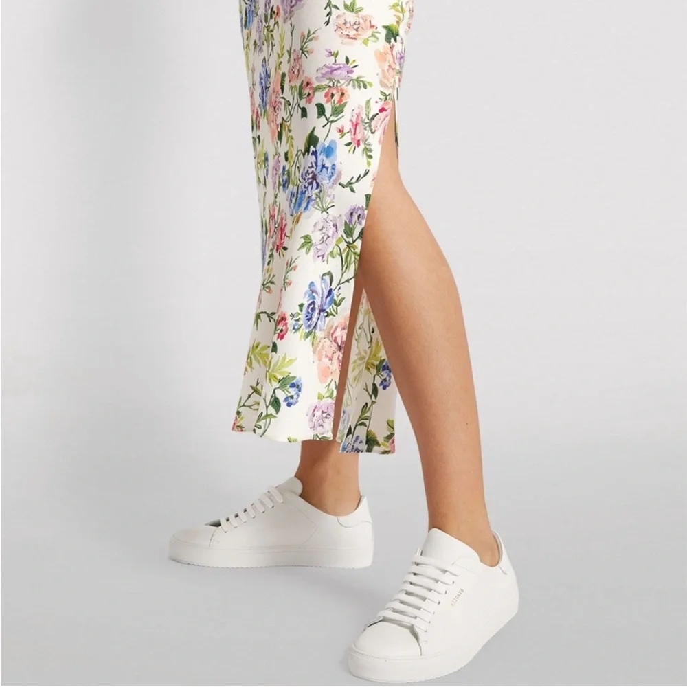 NWT Alice + Olivia Gardenia Floral Harmony Midi Slip Dress